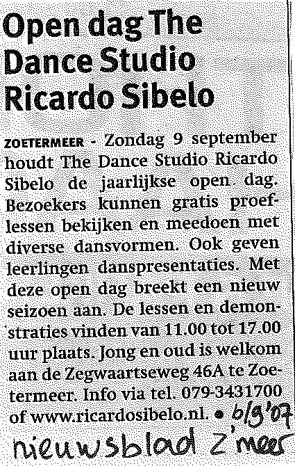 OpenDag-Ricardo-Sibelo-Nieuwsblad-Zoetermeer-september-2007