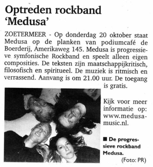 Publicatie Rockband Medusa